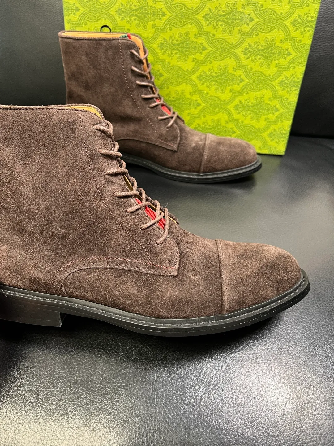 Men's shoes 💰900 Gucci High-quality top crafts Gucci Leather shoes and boots high-top series counter synchronization Original factory configuration, original cowhide imported from Italy, imported water-dyed cow lining, soles: original factory special supply original sole super comfortable, original factory and single goods High quality, welcome to compare and synchronization at the counter, code number 39-44 (customized 45)